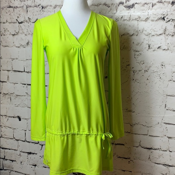 Athleta Lime Green Long Sleeve Small - Picture 3 of 8